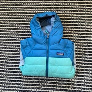 🌿Patagonia Kids Reversible Down Sweater Hoody Puffer Jacket READ